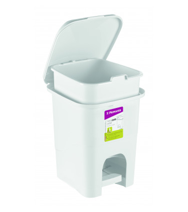 LIXEIRA RETANGULAR 6L C/ PEDAL PLAST BR