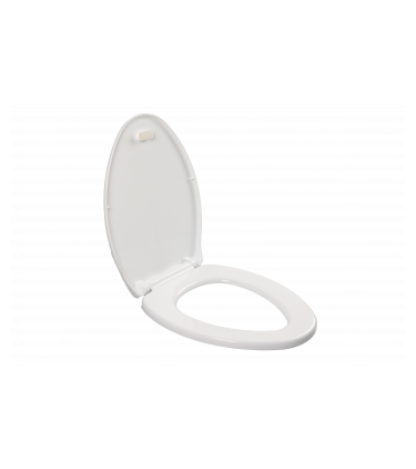 Asiento sanitario que se adapta a las tazas de baño importadas de formato alargado. Ideal para consumidores que valorizan el diseño y la estética del baño, y que buscan accesorios que combinan con la decoración transmitiendo más sofisticación. No pise la tapa. Para mantener el brillo del producto, no utilizar esponjas abrasivas o productos químicos agresivos como jabones, alcohol o detergentes alcalinos de limpieza pesada.