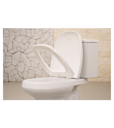 PP SOFT CLOSE OVAL TOILET SEAT - WHITE