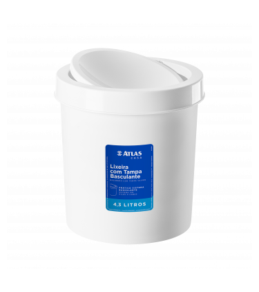 LIXEIRA REDONDA BASCULANTE 4,3L PLAST BR