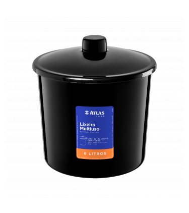 LIXEIRA C/ TAMPA 6L PLASTICO BR