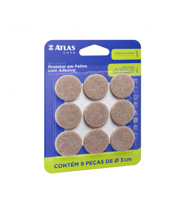 PROTETOR ADES REDONDO D3CM 9PC FELTRO BG