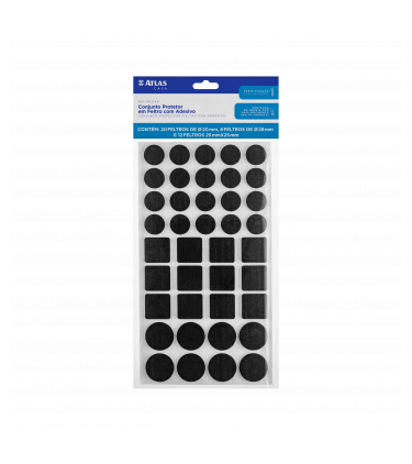 CONJ PROTETOR ADESIVO 40PCS FELTRO PR