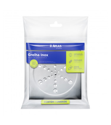 GRELHA QUADRADO INOX P/ CX SIF S/CX 10CM