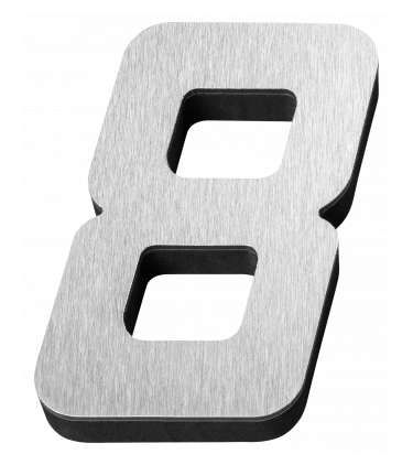 Puede aplicarse sobre diversas superficies, tanto interiores como exteriores, para una identificación correcta y legible de residencias o espacios comerciales.