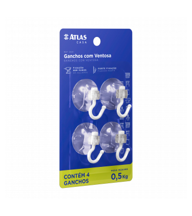 GANCHO VENTOSA 2PC 0,7KG PLASTICO