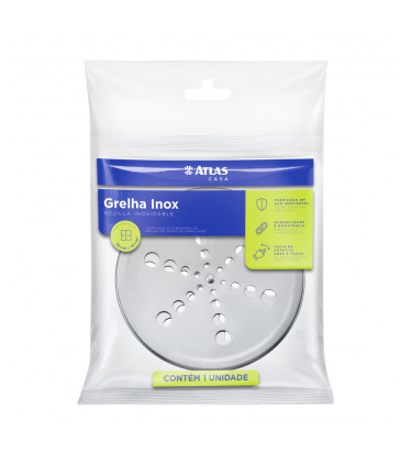 GRELHA REDONDA INOX P/ CX SIF S/CX 15CM