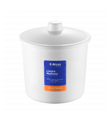 LIXEIRA C/ TAMPA 6L PLASTICO BR