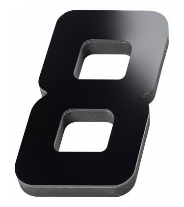 Puede aplicarse sobre diversas superficies, tanto interiores como exteriores, para una identificación correcta y legible de residencias o espacios comerciales.