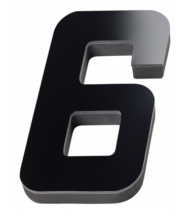 Puede aplicarse sobre diversas superficies, tanto interiores como exteriores, para una identificación correcta y legible de residencias o espacios comerciales.