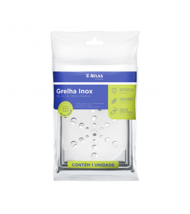 GRELHA QUADR INOX P/ CX SIF C/CX 15CM